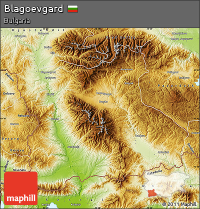 Physical Map of Blagoevgard