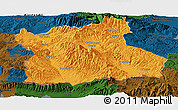 Political Panoramic Map of Blagoevgard, darken