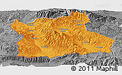 Political Panoramic Map of Blagoevgard, desaturated