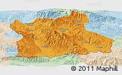 Political Panoramic Map of Blagoevgard, lighten