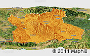 Political Panoramic Map of Blagoevgard, satellite outside