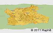 Savanna Style Panoramic Map of Blagoevgard, single color outside