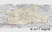 Shaded Relief Panoramic Map of Blagoevgard, desaturated