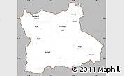 Gray Simple Map of Blagoevgard, cropped outside