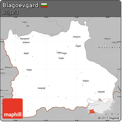 Gray Simple Map of Blagoevgard