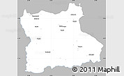 Gray Simple Map of Blagoevgard, single color outside