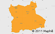 Political Simple Map of Blagoevgard, single color outside