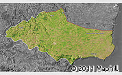 Satellite 3D Map of Dobric, desaturated