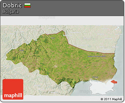 Satellite 3D Map of Dobric, lighten