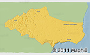 Savanna Style 3D Map of Dobric, single color outside