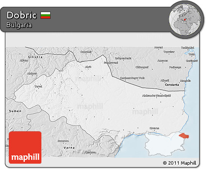 Silver Style 3D Map of Dobric