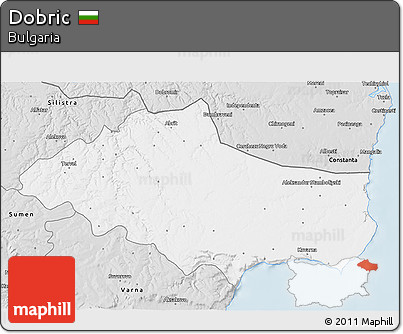 Silver Style 3D Map of Dobric