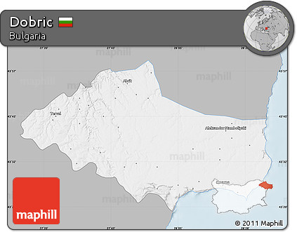 Gray Map of Dobric, single color outside