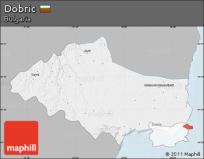 Gray Map of Dobric, single color outside