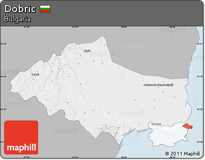 Gray Map of Dobric, single color outside