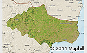 Satellite Map of Dobric, shaded relief outside