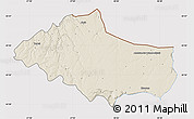 Shaded Relief Map of Dobric, cropped outside