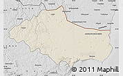 Shaded Relief Map of Dobric, desaturated