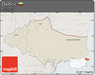 Shaded Relief Map of Dobric, lighten