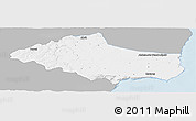 Gray Panoramic Map of Dobric, single color outside