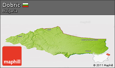 Physical Panoramic Map of Dobric, cropped outside