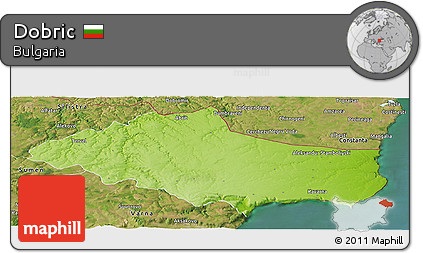 Physical Panoramic Map of Dobric, satellite outside