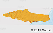 Political Panoramic Map of Dobric, single color outside