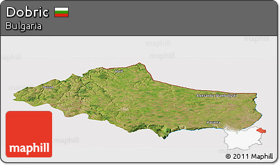 Satellite Panoramic Map of Dobric, cropped outside