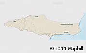 Shaded Relief Panoramic Map of Dobric, single color outside