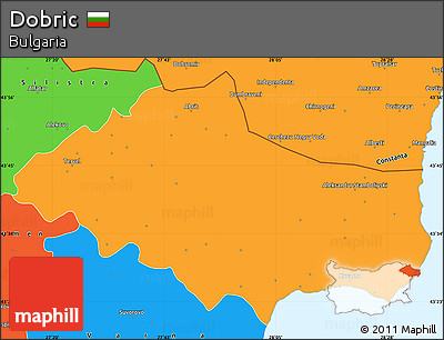 Political Simple Map of Dobric
