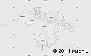 Silver Style Map of Grad Sofija, single color outside