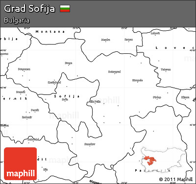 Blank Simple Map of Grad Sofija