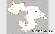 Gray Simple Map of Grad Sofija, cropped outside