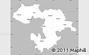 Gray Simple Map of Grad Sofija, single color outside