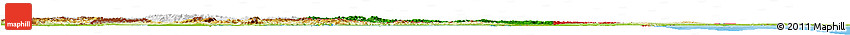 Flag Horizon Map of Bulgaria, physical outside, bathymetry sea, flag aligned to the middle