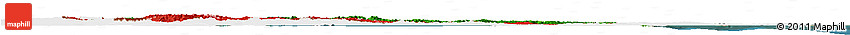 Flag Horizon Map of Bulgaria, single color outside, satellite sea