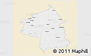 Classic Style 3D Map of Jambol, single color outside