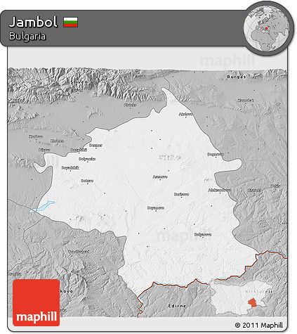 Gray 3D Map of Jambol