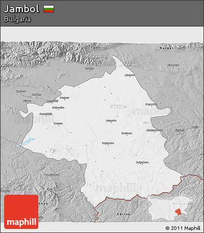 Gray 3D Map of Jambol