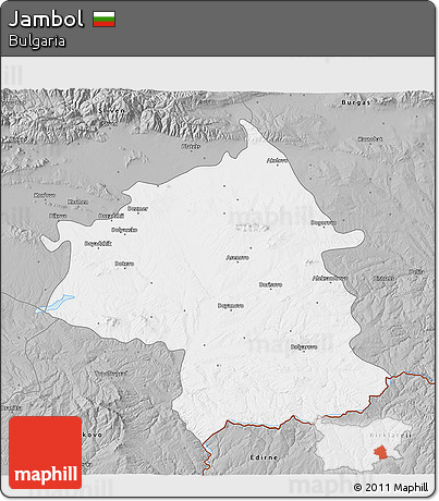 Gray 3D Map of Jambol