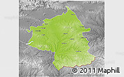 Physical 3D Map of Jambol, desaturated