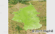 Physical 3D Map of Jambol, satellite outside