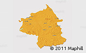 Political 3D Map of Jambol, cropped outside