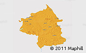 Political 3D Map of Jambol, single color outside