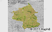 Satellite 3D Map of Jambol, lighten, desaturated
