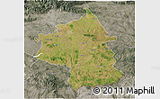 Satellite 3D Map of Jambol, semi-desaturated