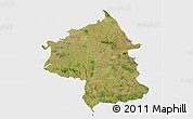 Satellite 3D Map of Jambol, single color outside