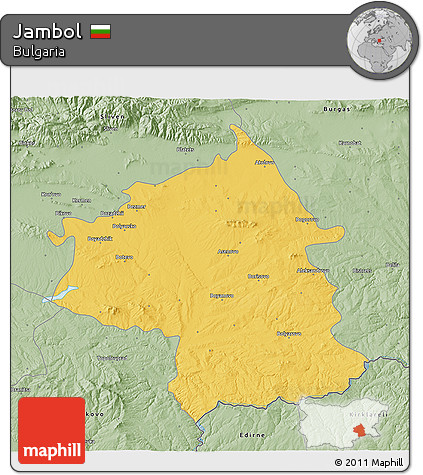 Savanna Style 3D Map of Jambol