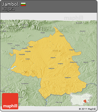 Savanna Style 3D Map of Jambol