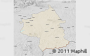 Shaded Relief 3D Map of Jambol, desaturated